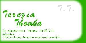 terezia thomka business card